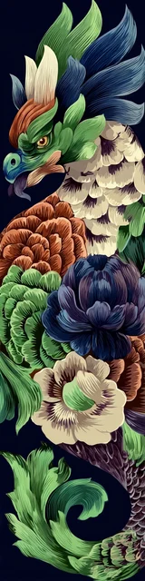 Free printable dragon bookmark featuring green and white dragon